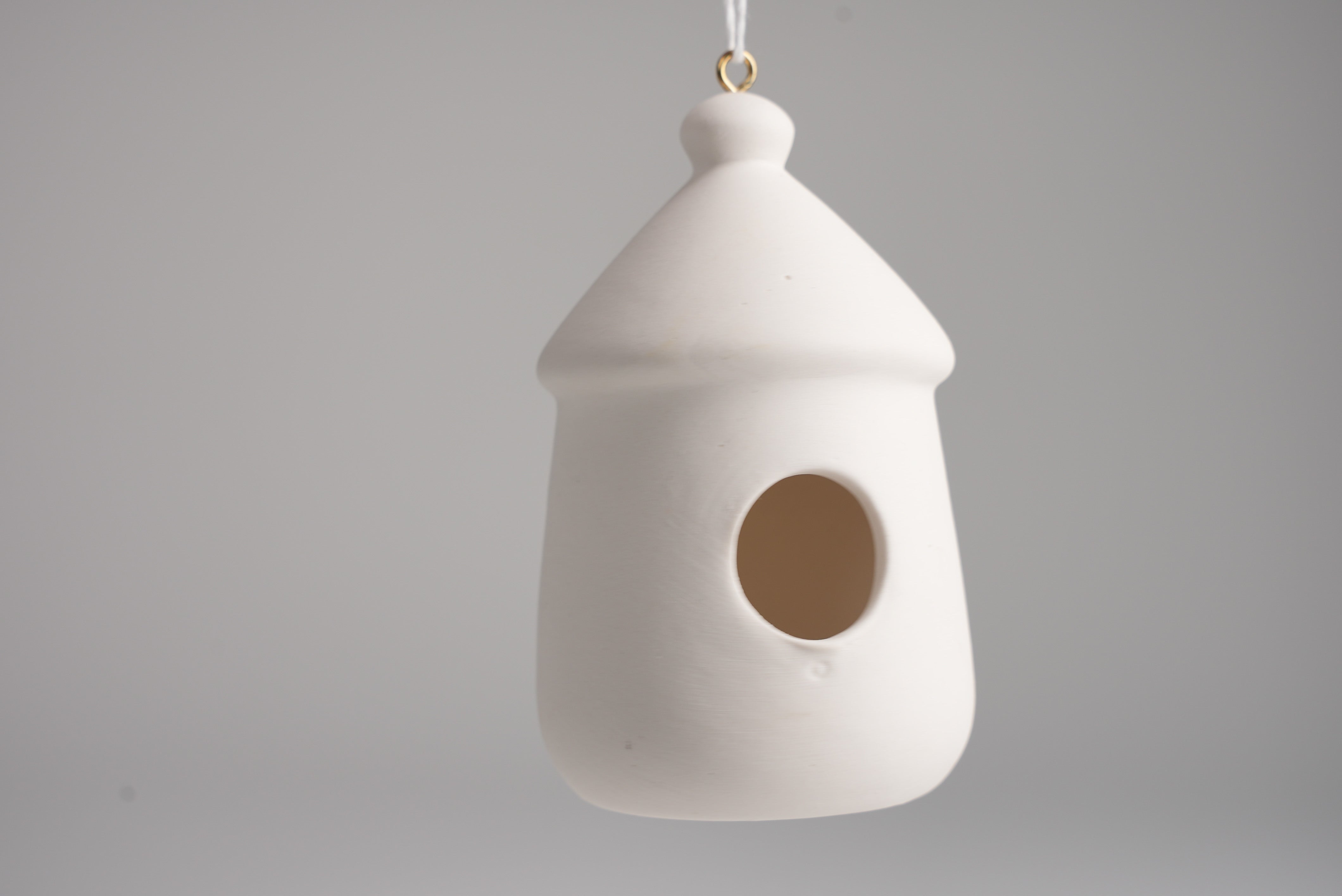 House-Shaped Ceramic Birdhouse